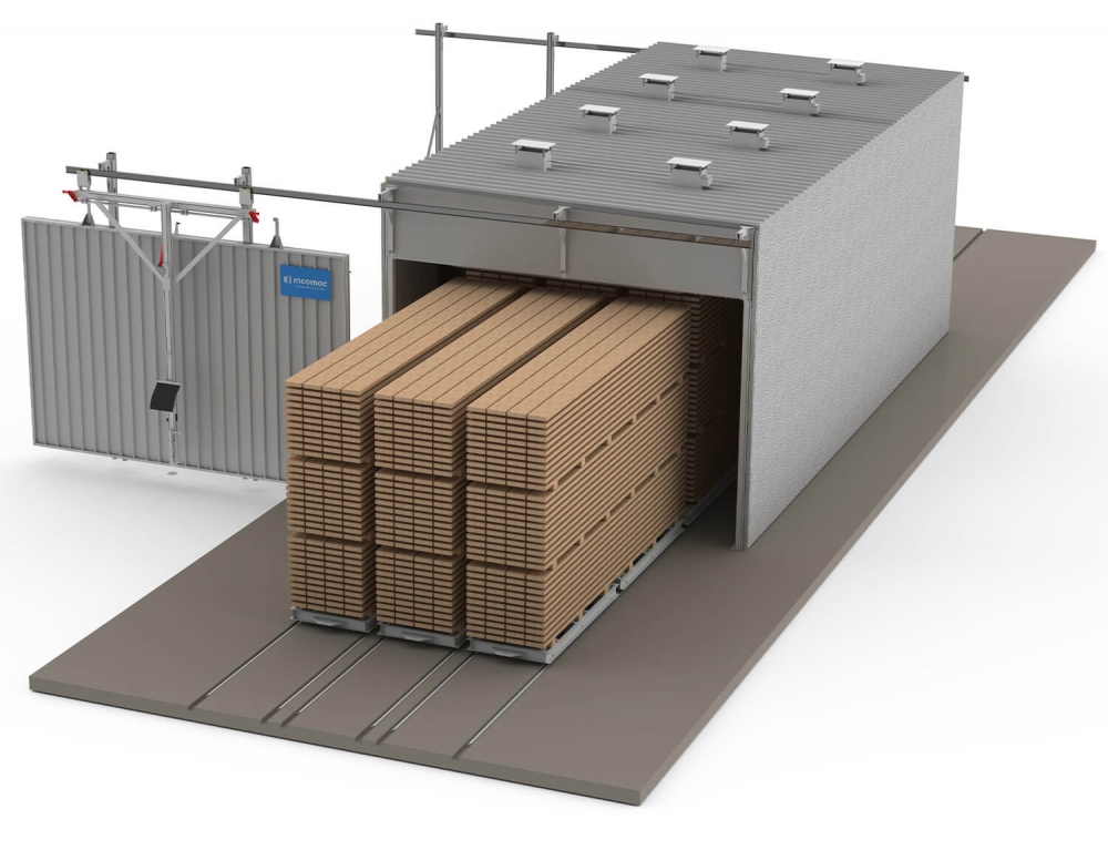 essiccatoio legno con carico a tunnel